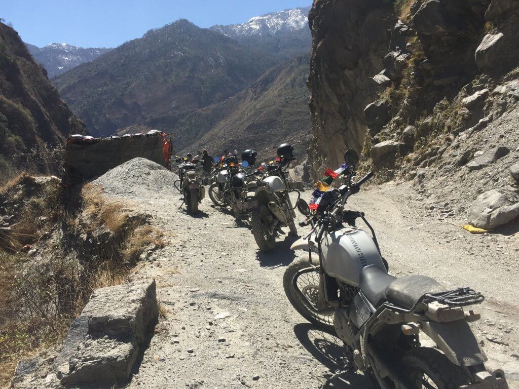 Road to Mustang motorbike